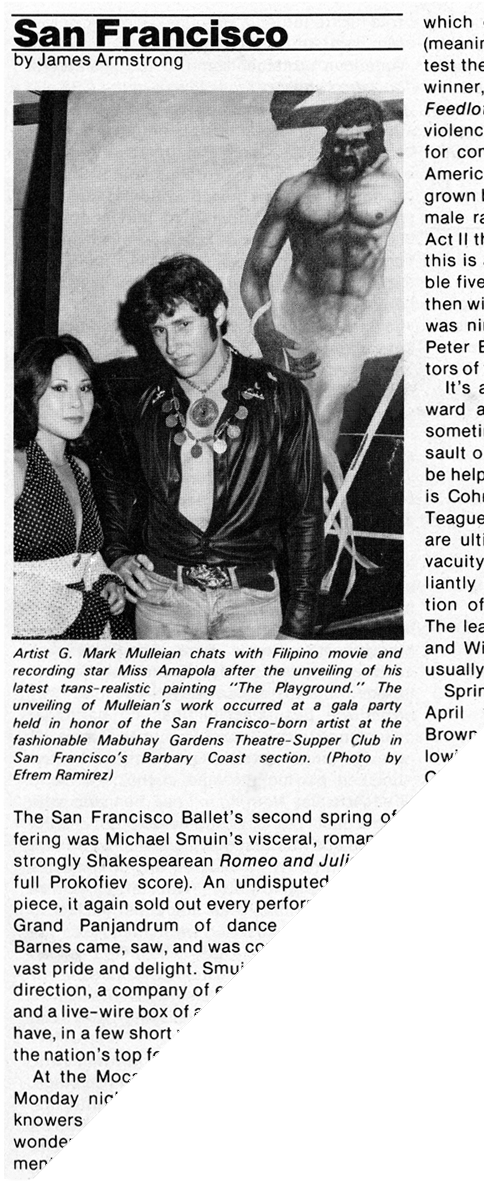 Artist G. Mark Mulleian with movie and recording star Miss Amapola