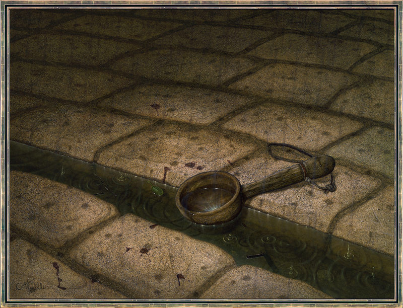  G. Mark Mulleian's painting entitled “After the Hour” we see the vacated streets of Jerusalem 2000 years ago. 