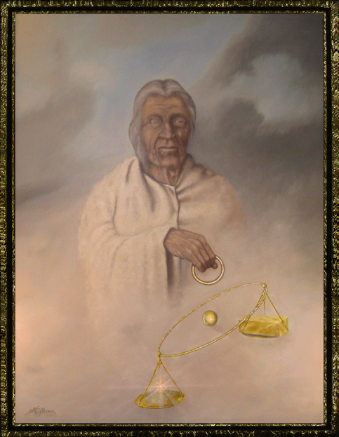 Anciant Woman and her celestial message.