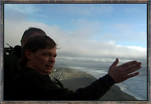 Film documentarian Damon Molloy is seen here with artist G. Mark Mulleian.