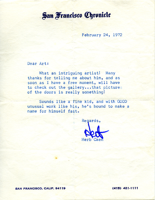 Herb Caen and G. Mark Mulleian.