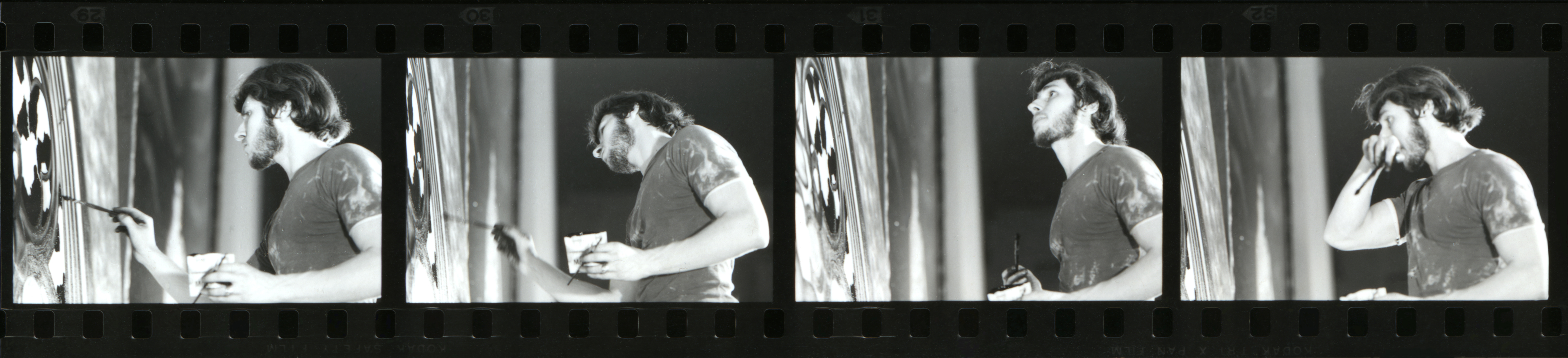 Artist G. Mark Mulleian at work.