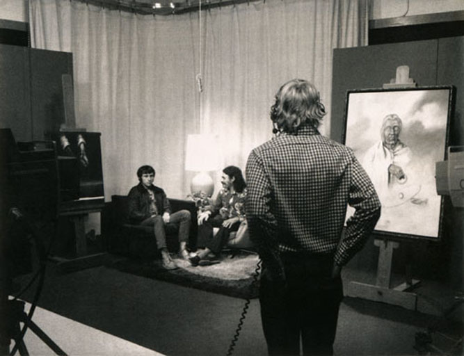Mark Mulleian being interviewed by Stephen Mattews, television host of Format