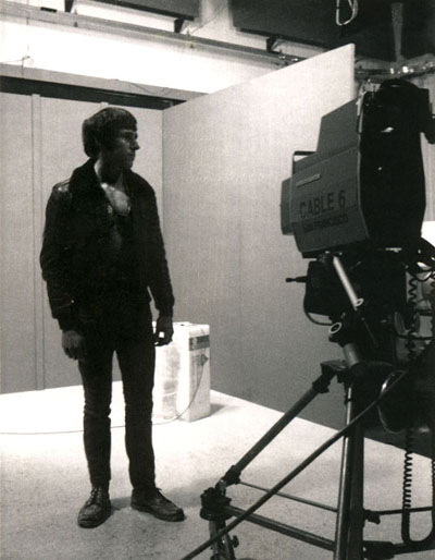 Mark Mulleian at a television station waiting to be interviewed